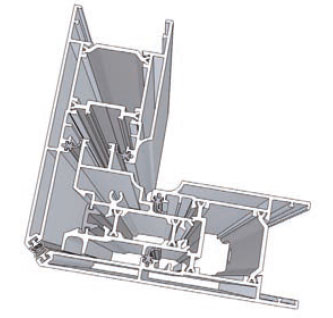 Baie coulissante angle sans poteau P70 CL