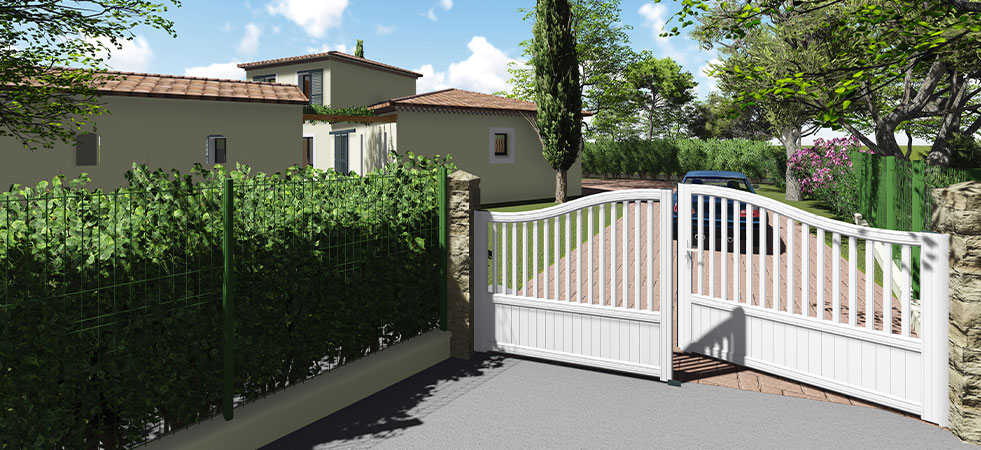 Portail aluminium Mouvance