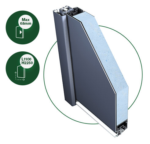 Porte panneau solobloc decoupe